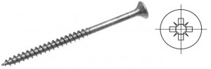 StrongFix Vrut PZ 5x80/50mm zápustná hlava zinek bílý částečný závit