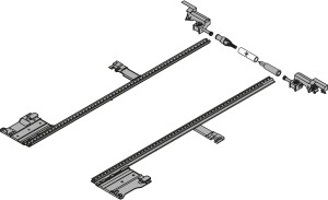 BLUM ZS7M650LU Legrabox, boční stabilizace výsuvu, 450-650 mm