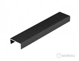 SEVROLL 03472 profil "U" 18mm 3m černá kartáčovaná