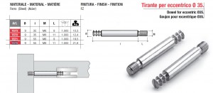 Táhlo TE70 k excentru EC35 M8x55mm pozink