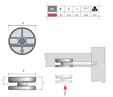 Excentr EC35 průměr 35mm surový