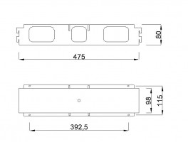 MILADESIGN spojovací příčník G7 ST957/12 černý