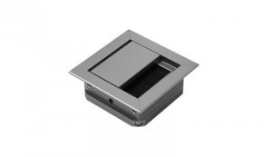 HETTICH 9133402 kabelová průchodka 70x70 mm eloxovaný hliník