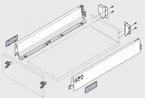 BLUM sada Antaro, zásuvka M 450mm/30kg, Blumotion/TOB, šedá