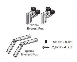 SEVROLL 10229-SV Everest sada pro úchytovou lištu Fox II