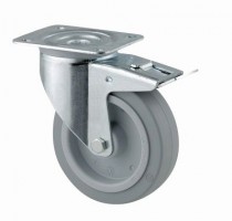 TENTE kolečko otočné 3477 brzda měkčený běhoun průměr 100mm