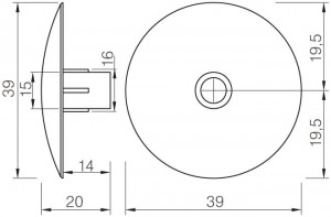 STRONG kluzák narážecí 464 5mm černá