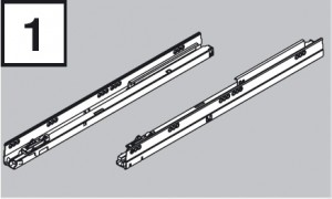 BLUM 578.3501B01 výsuv Tandembox 350mm 30kg P+L