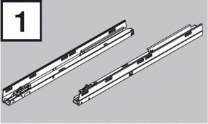 BLUM 576.4501B výsuv Tandembox 450mm 65kg P+L