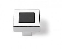 HETTICH 9112664 Knobka ARIMINI 34x34 mm chrom lesklý/černá lesklá