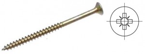 StrongFix Vrut PZ 3,5x60/36mm zápustná hlava zinek žlutý částečný závit