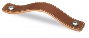 HETTICH 9071842 Úchytka NICA 94/64 mm světle hnědá kůže