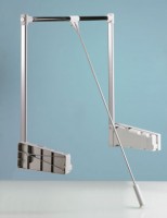 HETTICH 9079878 sklopná šatní tyč DUO Lift 10, 750-1170mm, alu finiš