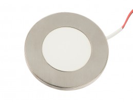 LED bodovka BAILEN 12V 3W bílá teplá, ocel broušená