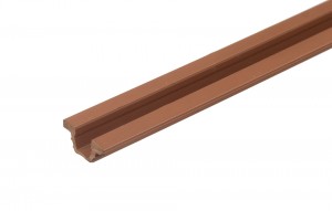 StrongLine plastové kování pro posuvné dveře horní/spodní vedení 1,0m hnědá
