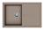 StrongSinks S3 Dřez granit Labe 780 780x500mm s odkapem béžová