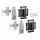 HETTICH 9339492 WingLine L new středové závěsy seřiditelné 2 ks, šedá