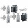 HETTICH 9339496 WingLine L new středové závěsy seřiditelné 3 ks, šedá
